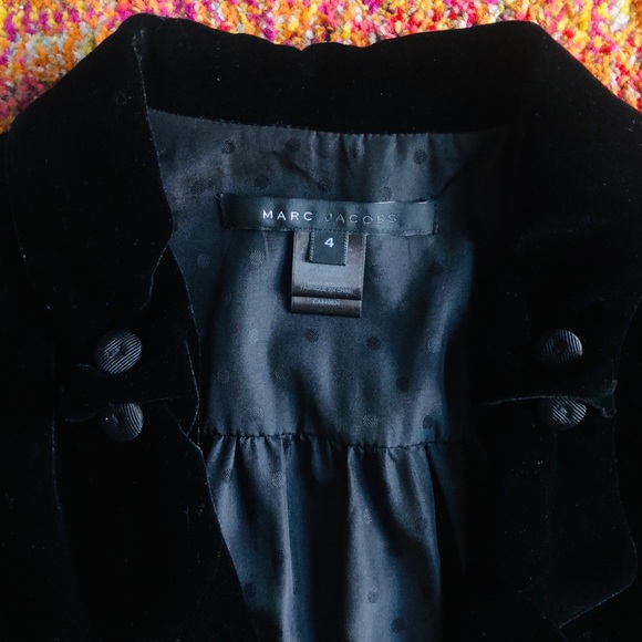 Marc Jacobs Puff Shoulder Black Velvet Blazer - Picture 4 of 8